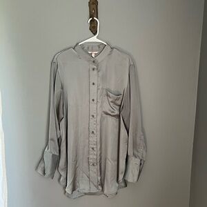 H & M Oversized Satin button up- women’s XL